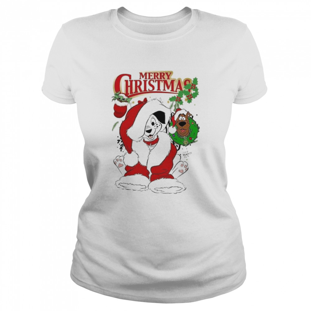 Scooby Doo Baby Yoda Star Wars Christmas Disney 2022 shirt Classic Women's T-shirt