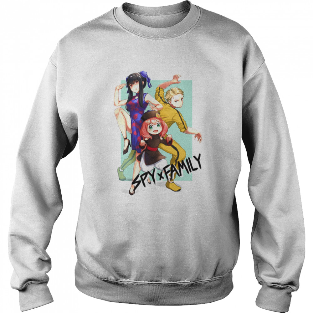 sily quad spy x family colored shirt unisex sweatshirt