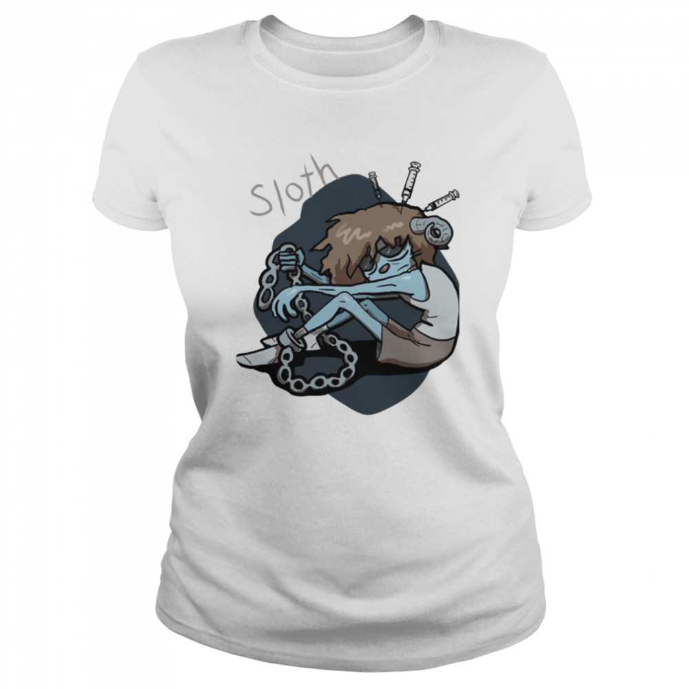 sloth dying design seven deadly sins shirt classic womens t shirt