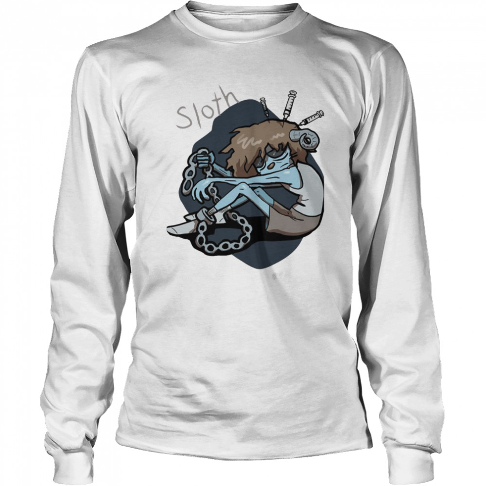 sloth dying design seven deadly sins shirt long sleeved t shirt