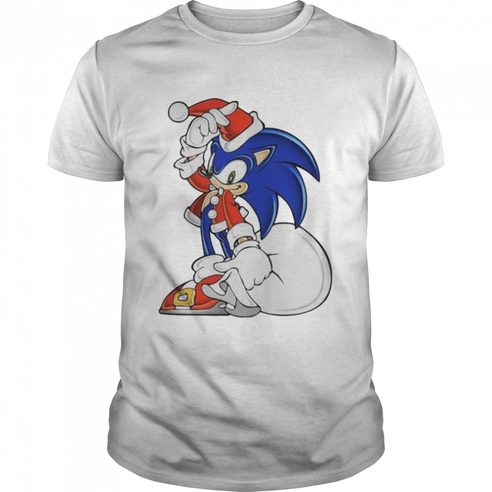 Sonic The Hedgehog In Santa Suit Christmas 2022 shirt Classic Men's T-shirt