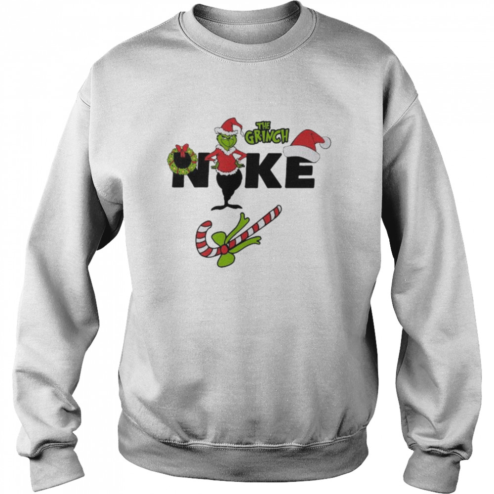 The Grinch Santa nike 2022 christmas shirt Unisex Sweatshirt