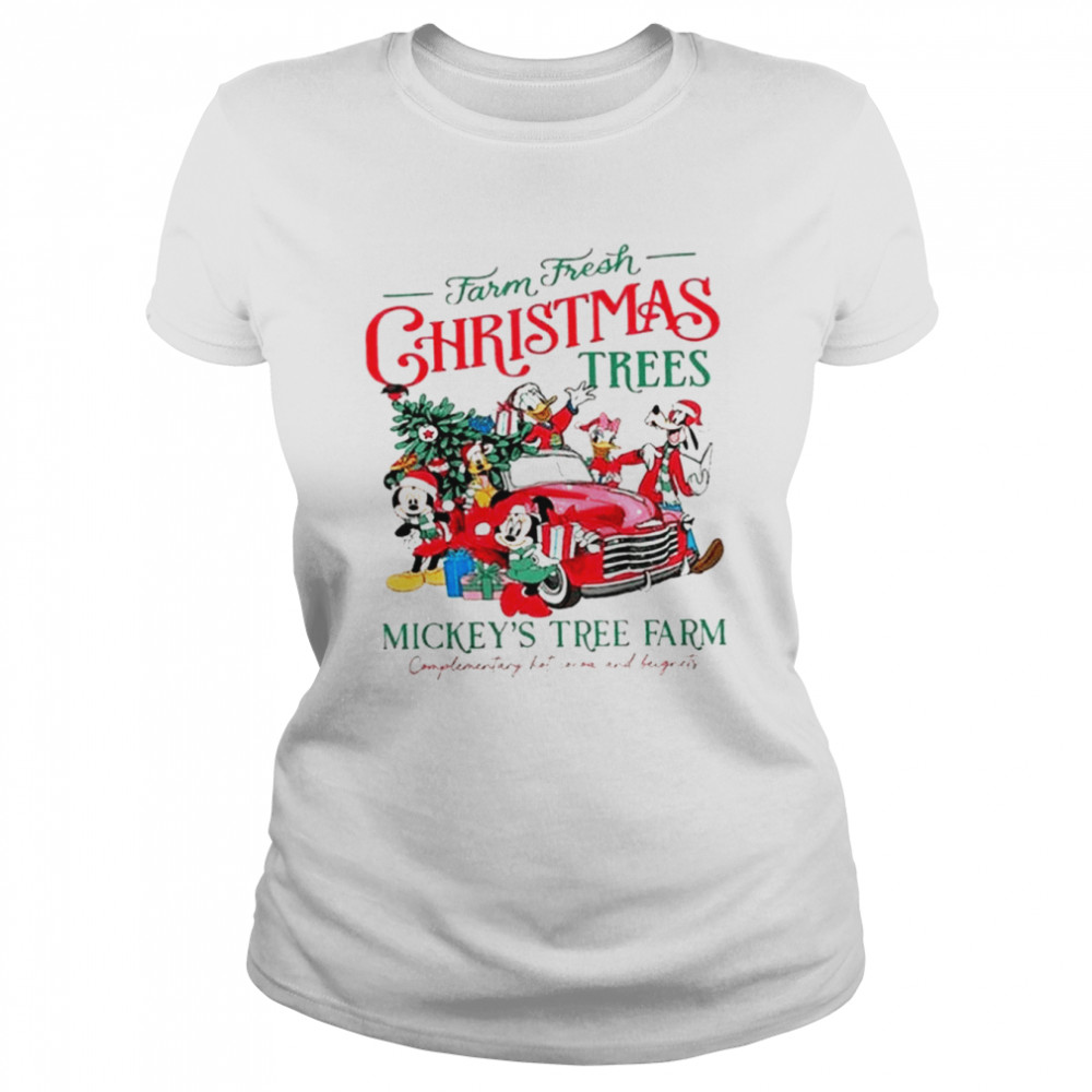 vintage farm fresh christmas trees mickey mouse and friends disney christmas 2022 shirt classic womens t shirt