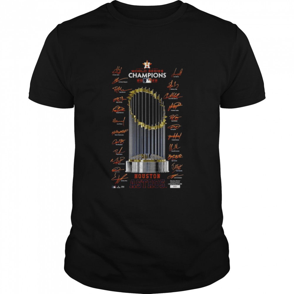 2022 World Series Champions Houston Astros Signature Trophy shirt