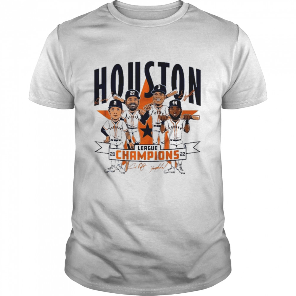 Houston Astros 2022 World Champions Caricature signatures Shirt