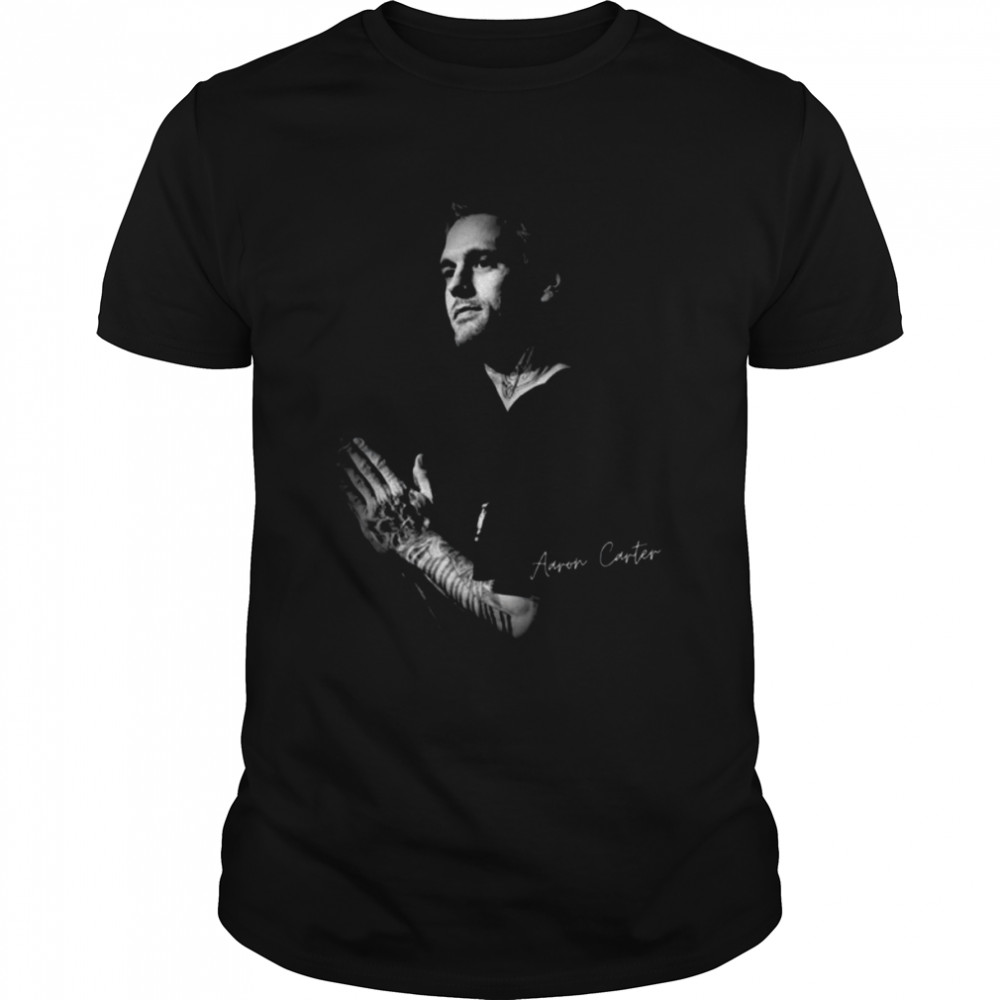 Aaron Carter Black And White Portrait shirt