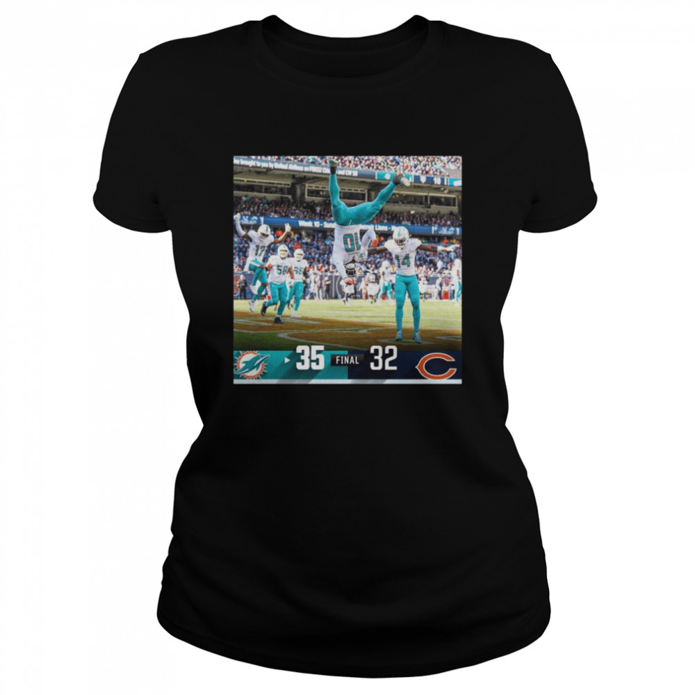 Miami Dolphins 35-32 Chicago Bears 2022 Final shirt Classic Women's T-shirt