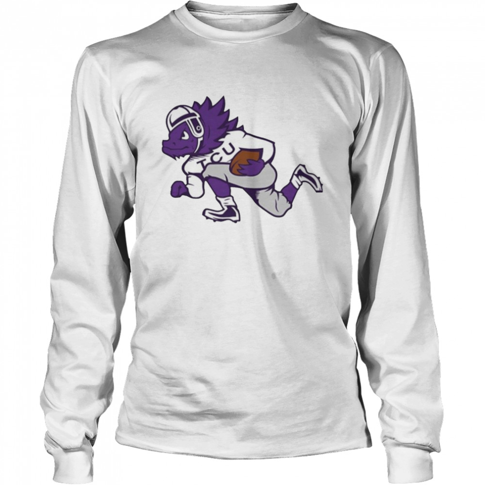 Sonny Dykes Wearing Tcu Logo Long Sleeved T-shirt