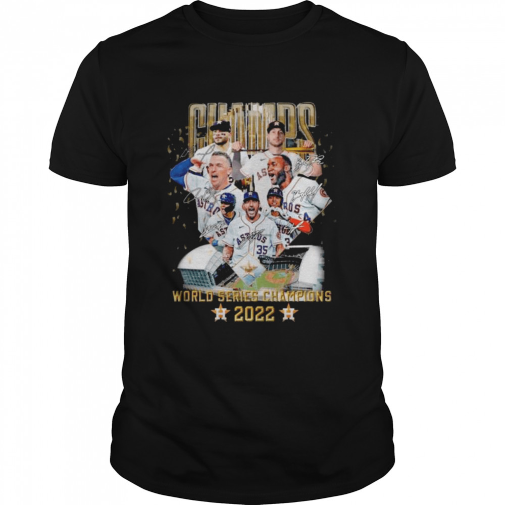 Houston Astros Champs world series champions 2022 signatures shirt