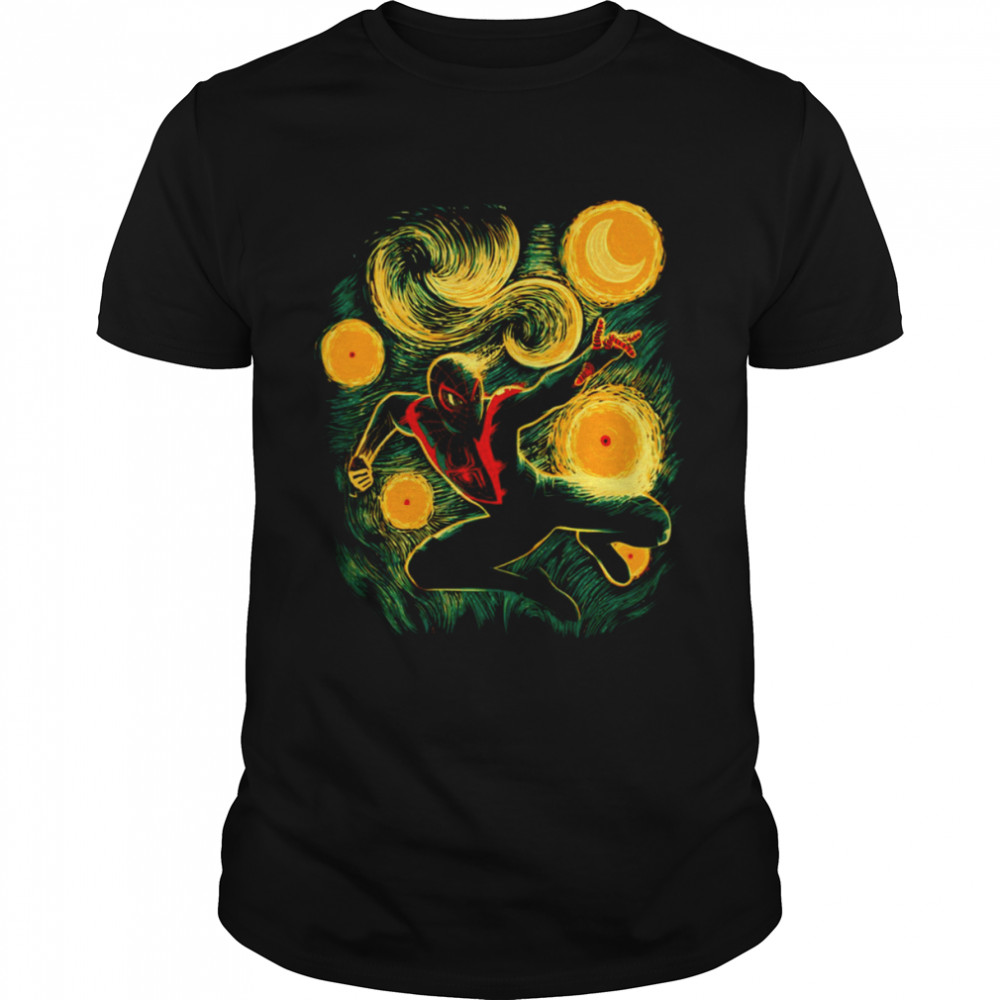 Spider Man Starry Night Parody shirt