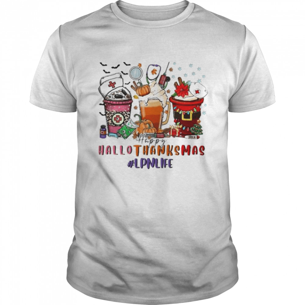 Cocktail Happy HalloThanksMas 2022 #LPN Life shirt Classic Men's T-shirt