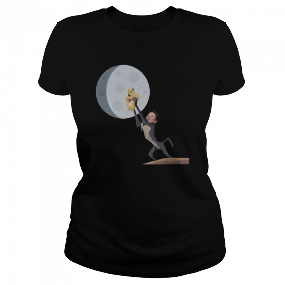 Dogecoin Elon Musk Doge To The Moon 2022 shirt Classic Women's T-shirt