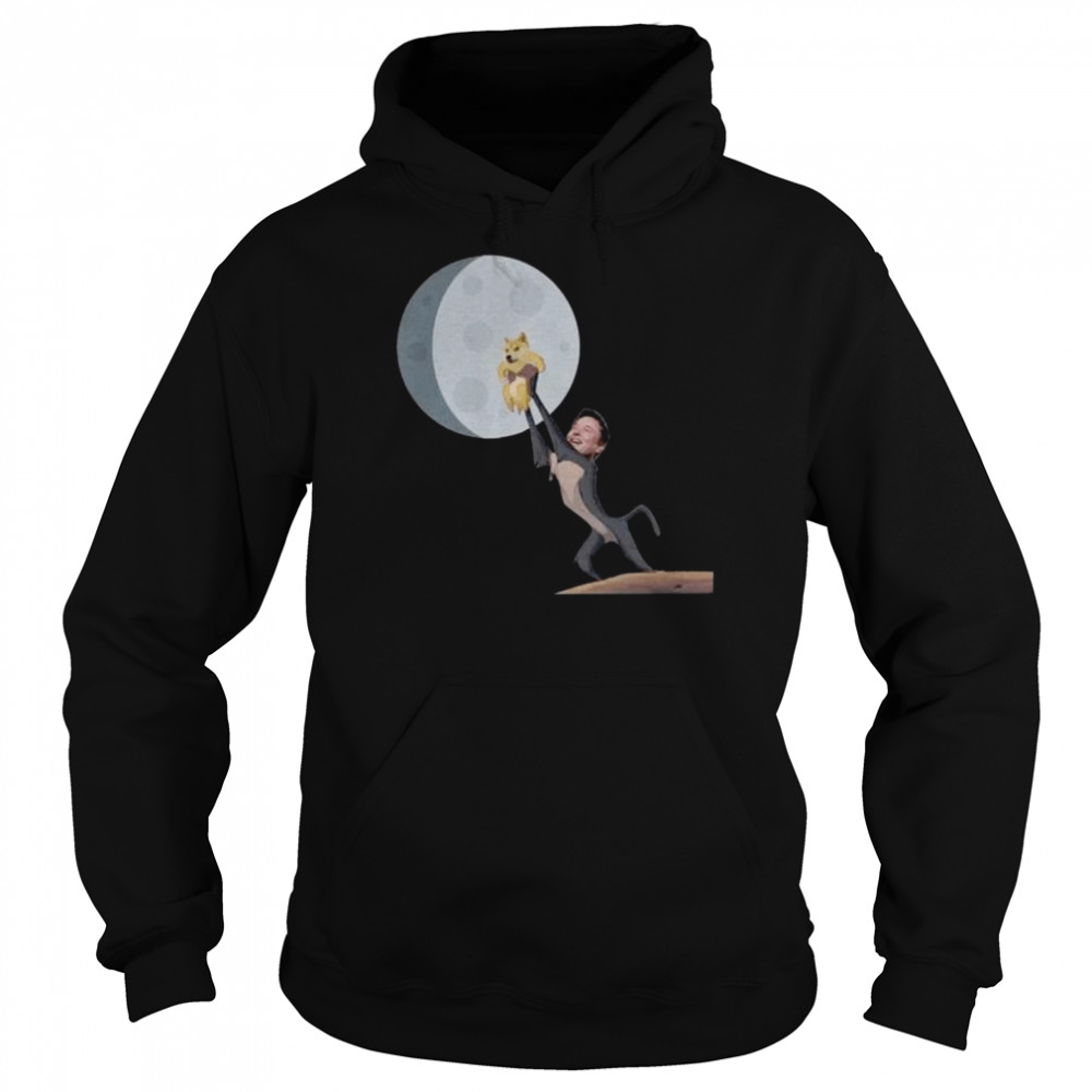 Dogecoin Elon Musk Doge To The Moon 2022 shirt Unisex Hoodie