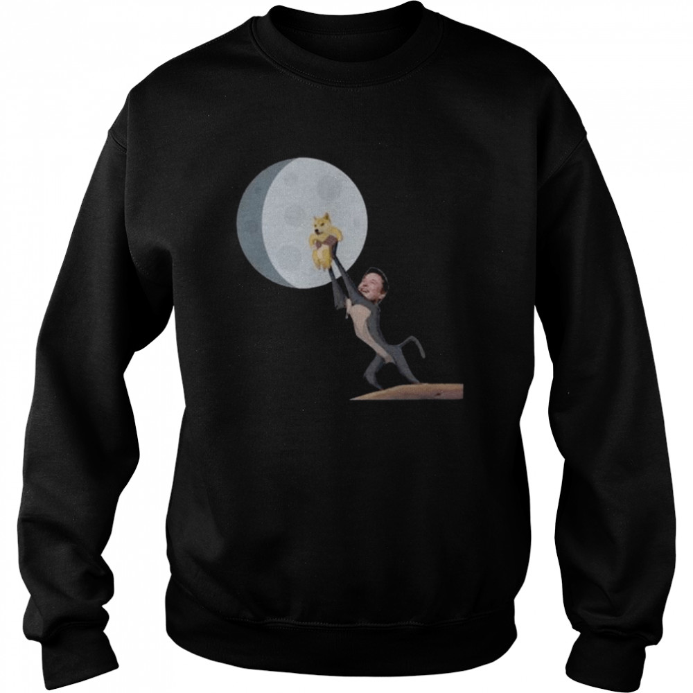 Dogecoin Elon Musk Doge To The Moon 2022 shirt Unisex Sweatshirt