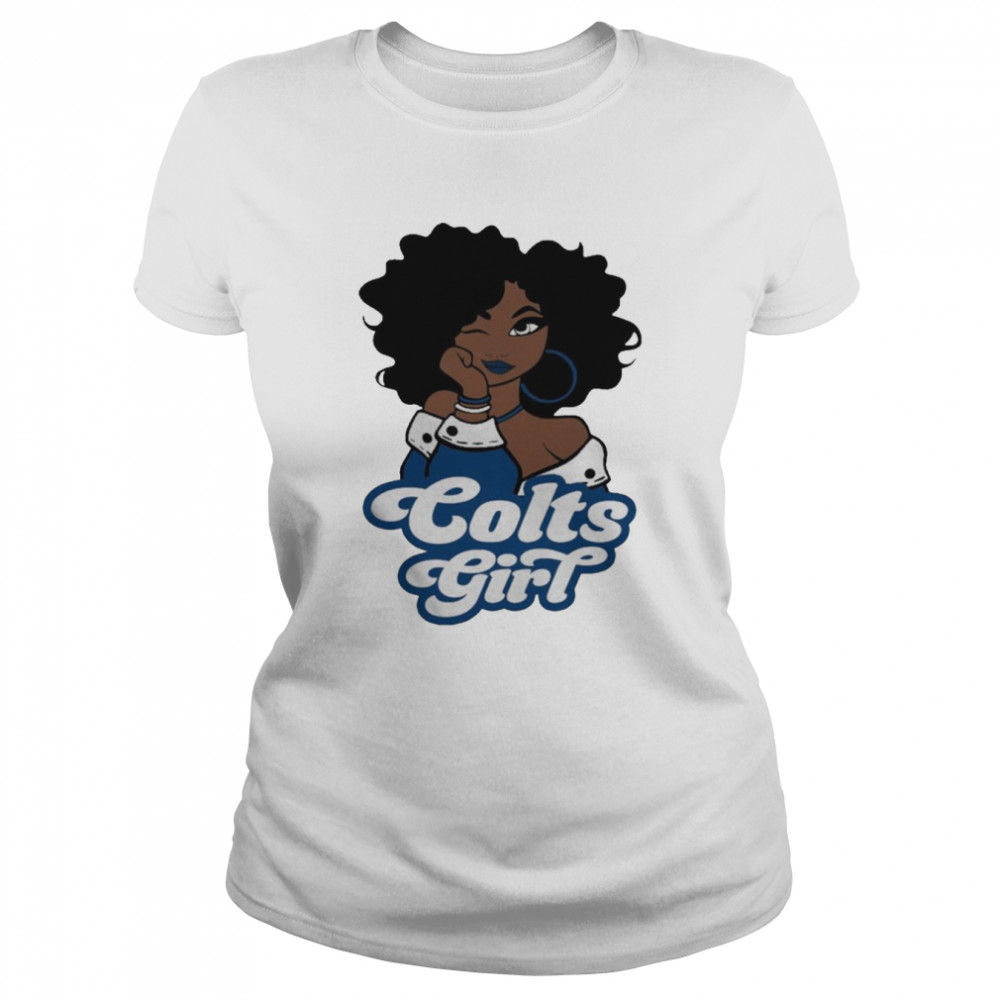 Indianapolis Colts football Black Girl 2022 shirt Classic Women's T-shirt