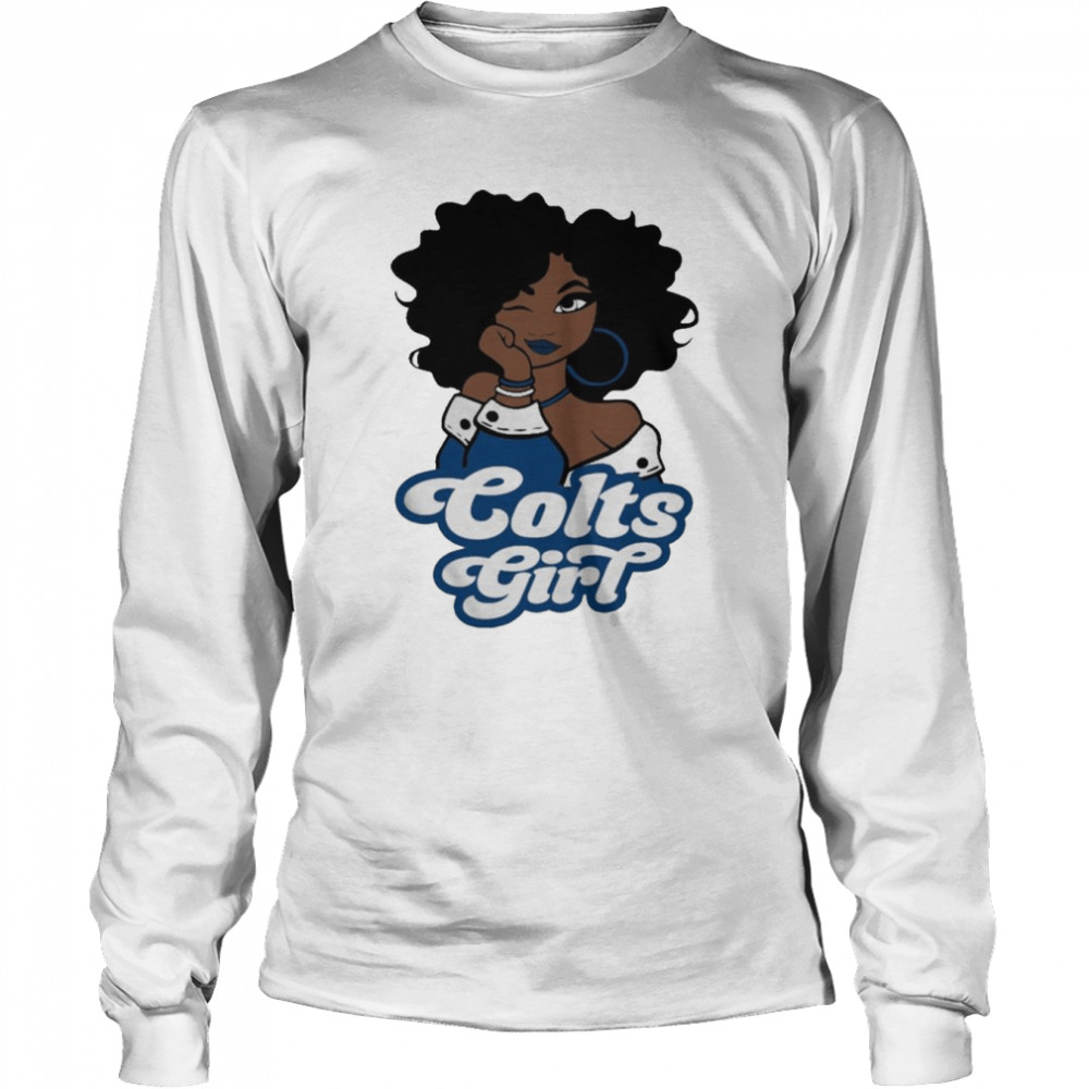 Indianapolis Colts football Black Girl 2022 shirt Long Sleeved T-shirt