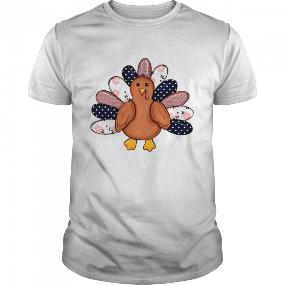 Patchwork Turkey Happy Thanksgiving shirt Classic Men's T-shirt