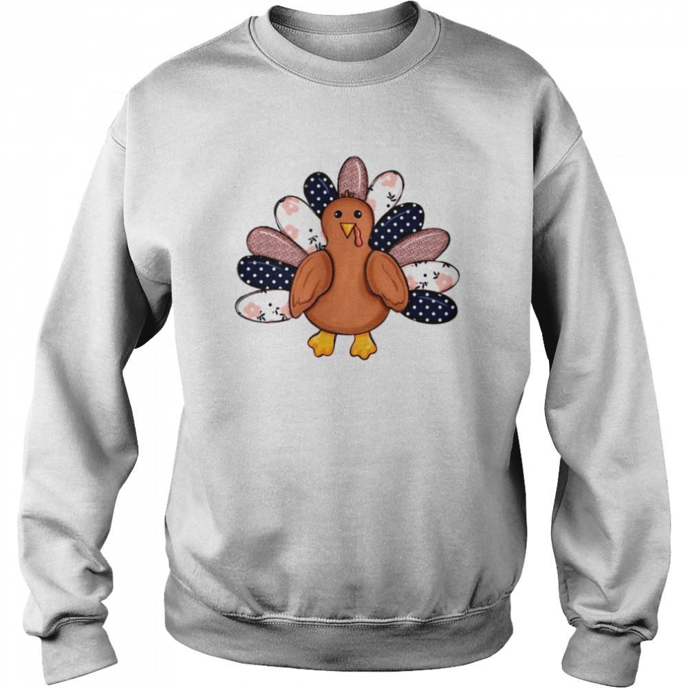 Patchwork Turkey Happy Thanksgiving shirt Unisex Sweatshirt