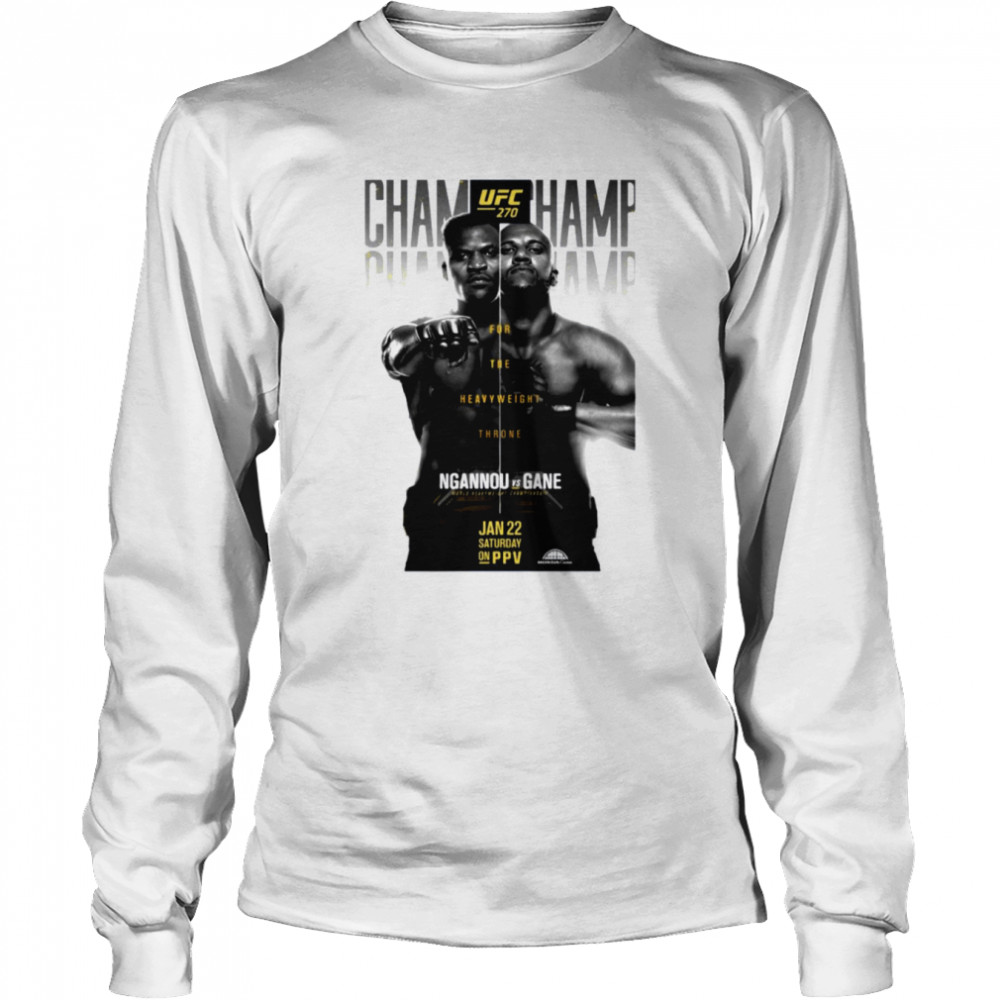 Ufc 270 Official Ngannou Vs Gane shirt Long Sleeved T-shirt