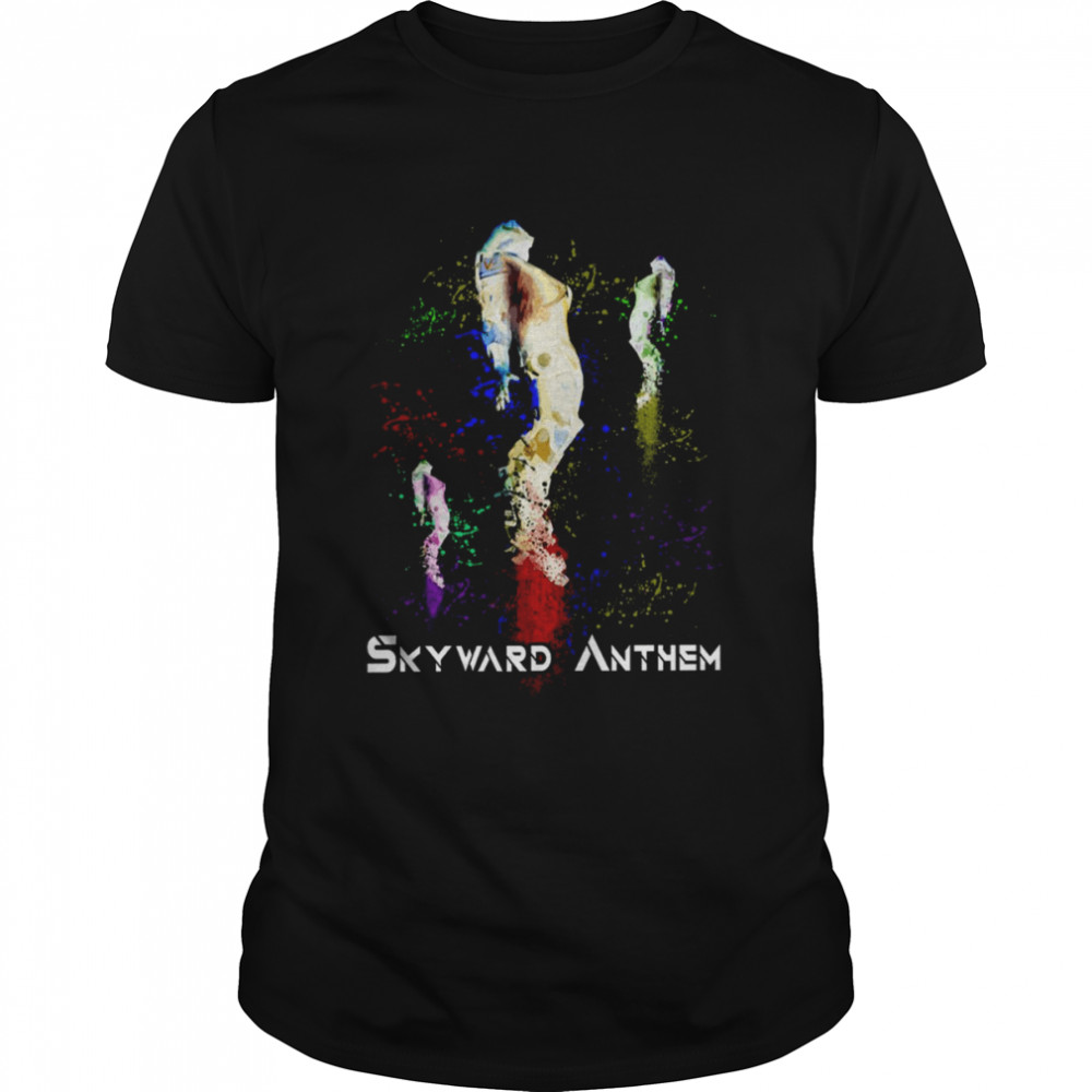 Colorful Skyward Anthem Game Splatter shirt