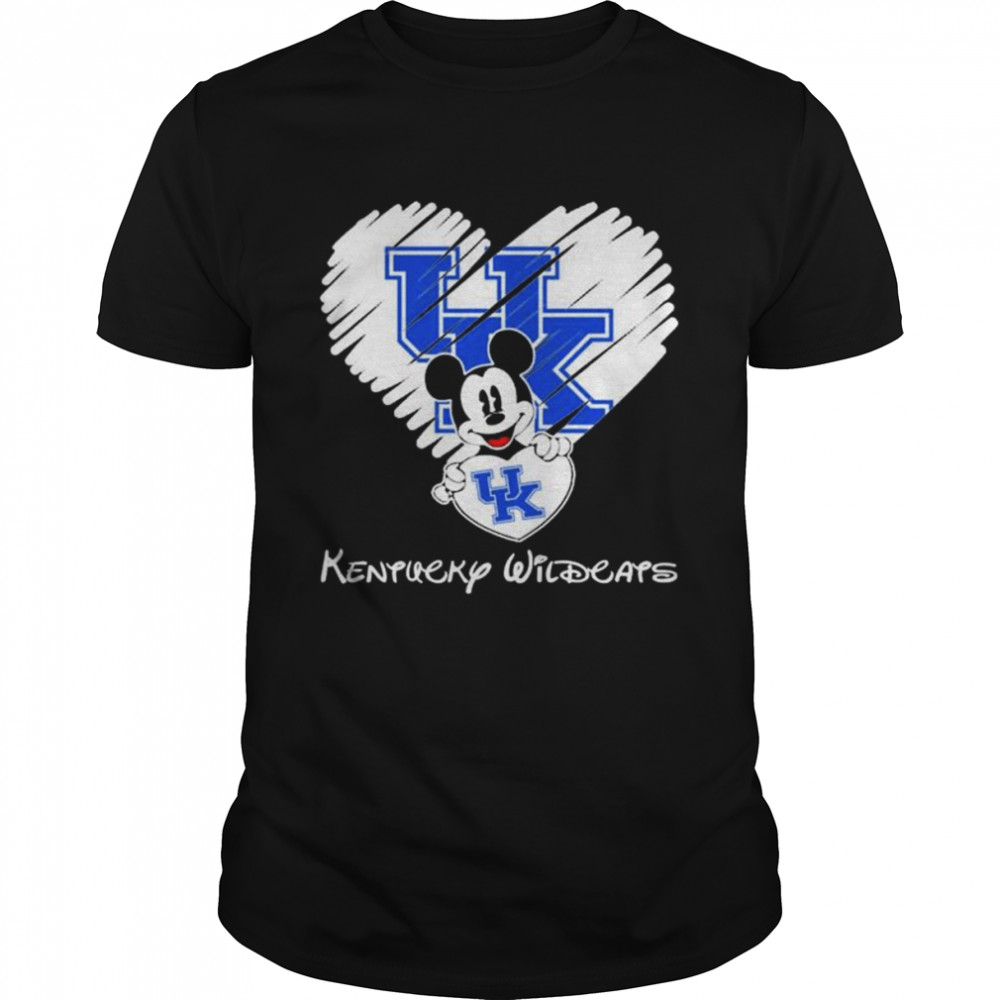 Disney Mickey mouse hug Kentucky Wildcats heart shirt