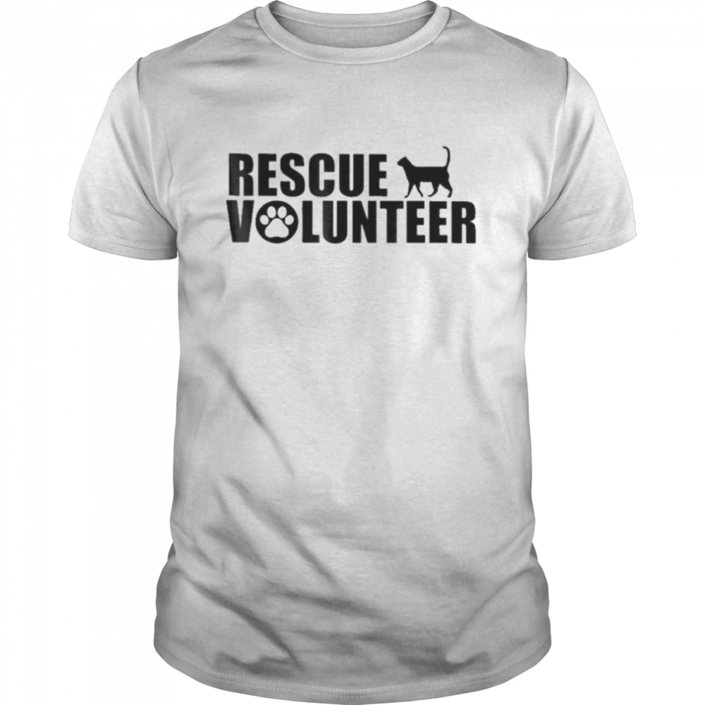 Dog rescue volunteer paw print shirt