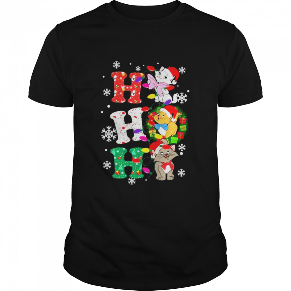 Ho Ho Ho Disney Cute Cat Christmas 2022 shirt