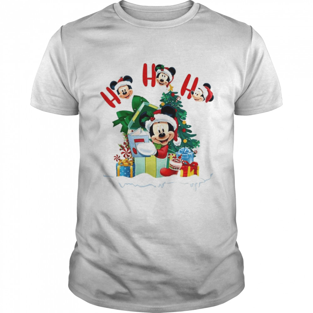 Mickey Mouse Christmas Hohoho Cartoon Character shirt Classic Men's T-shirt