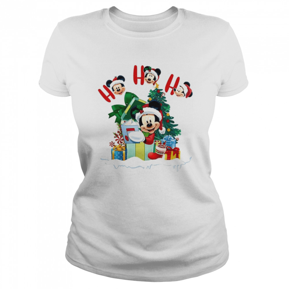 Mickey Mouse Christmas Hohoho Cartoon Character shirt Classic Women's T-shirt