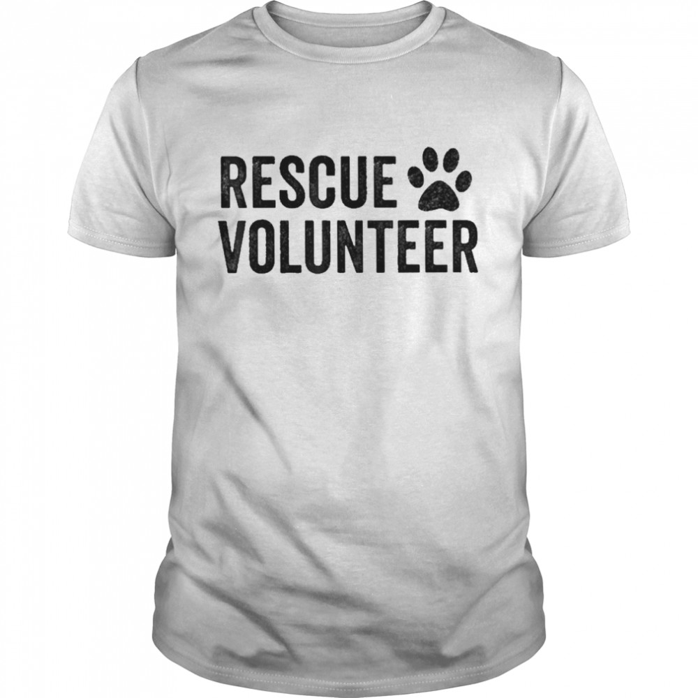 Rescue volunteer paw print shirt