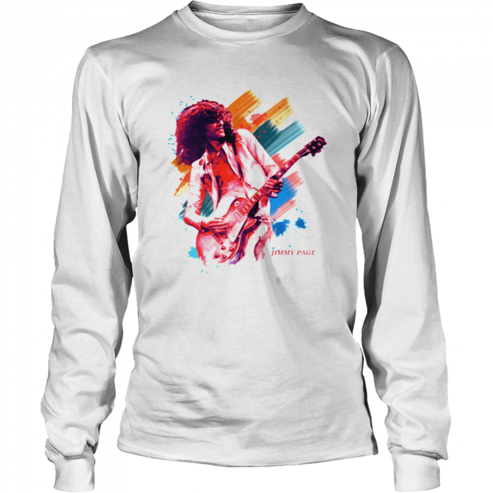 Graphic Jimmy Page On Stage shirt Long Sleeved T-shirt