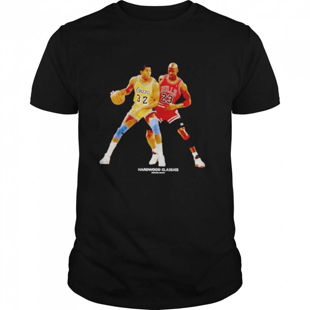 magic Johnson vs Michael Jordan Hardwood Classics shirt