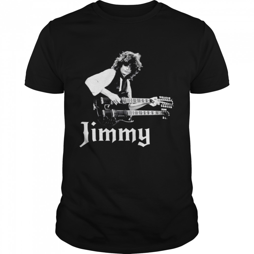 Rock Legend Jimmy Page White Design shirt