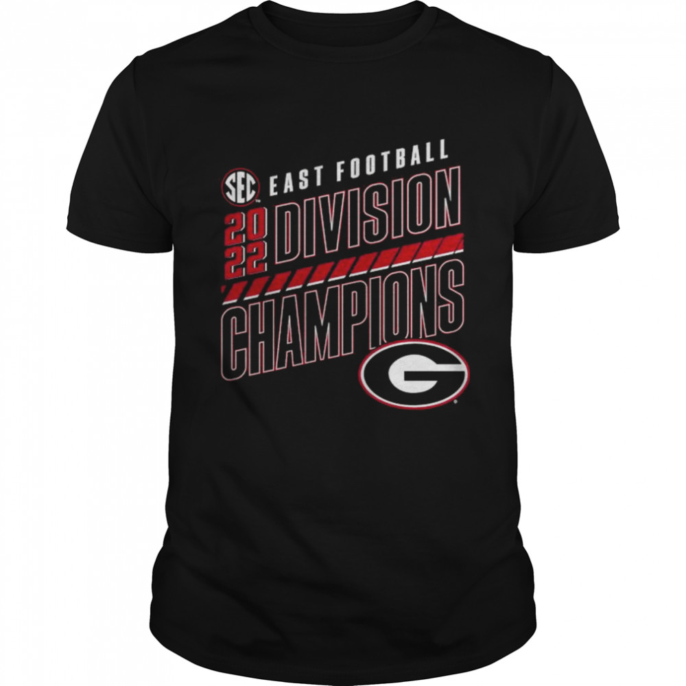 2022 SEC East Division Georgia Bulldogs Football Champions Slanted Knockout T- Classic Men's T-shirt