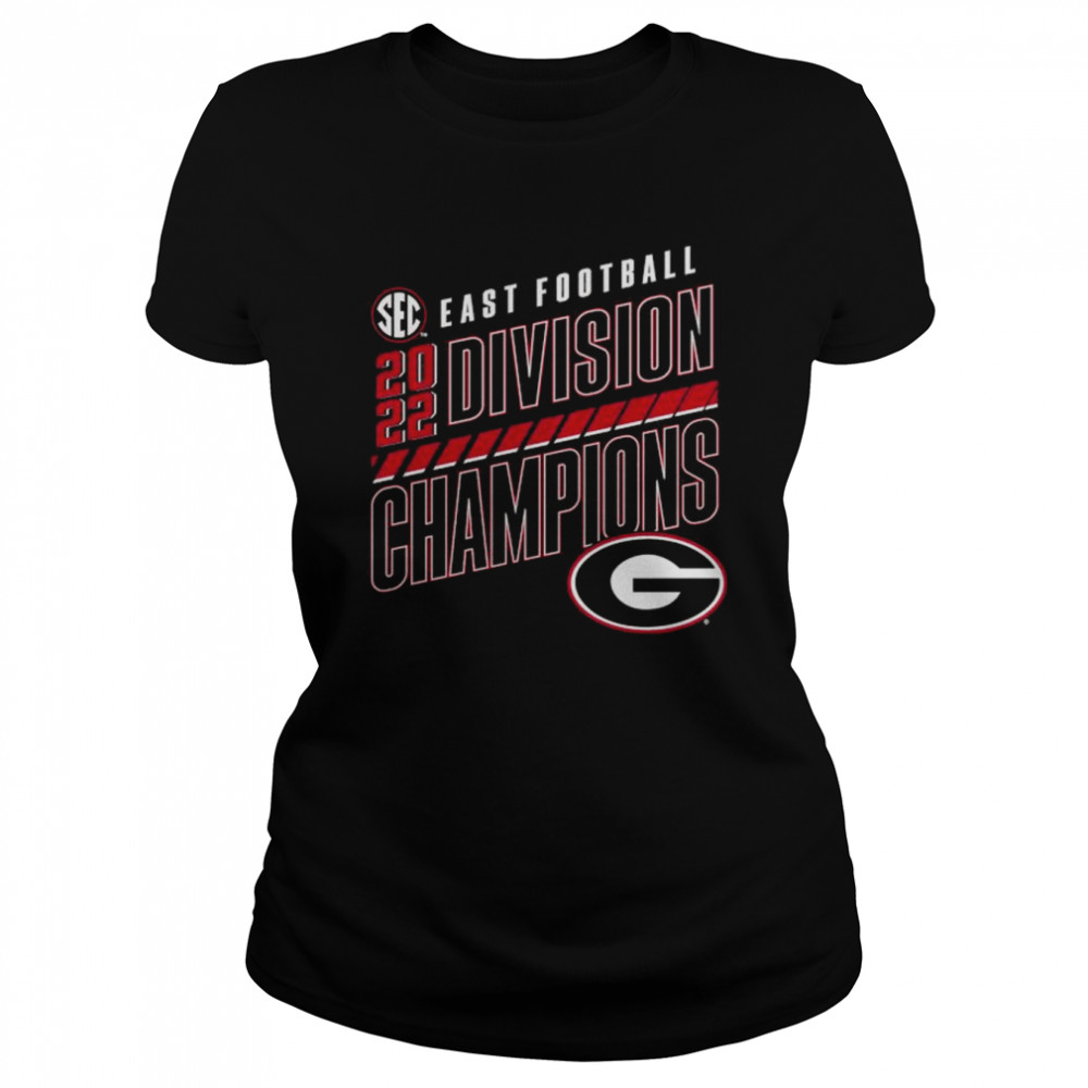 2022 SEC East Division Georgia Bulldogs Football Champions Slanted Knockout T- Classic Women's T-shirt