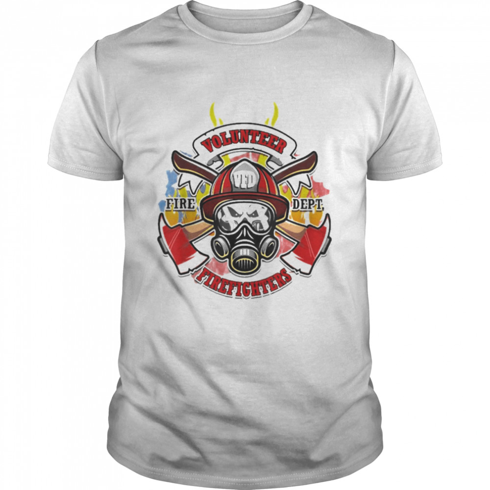 Volunteer firefighter fire department firemen shirt Classic Men's T-shirt