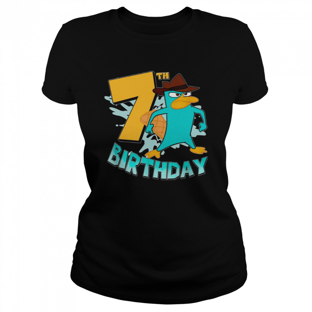 7th Birthday Perry The Platypus Phineas And Ferb shirt Classic Women's T-shirt