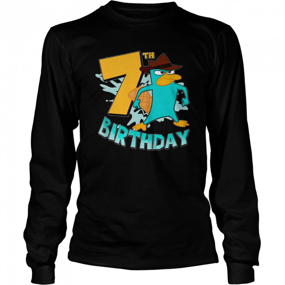 7th Birthday Perry The Platypus Phineas And Ferb shirt Long Sleeved T-shirt