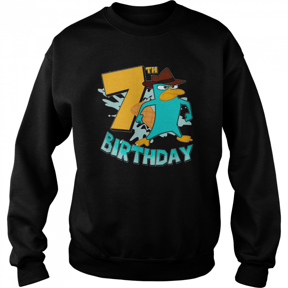 7th Birthday Perry The Platypus Phineas And Ferb shirt Unisex Sweatshirt