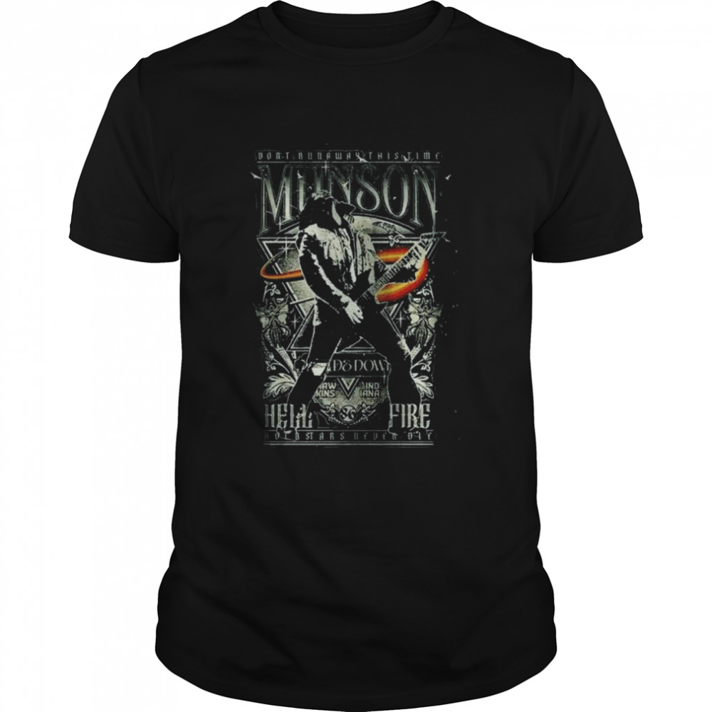 Eddie Munson Don’t Run Away This Time Hell Fire Vintage 90s Shirt