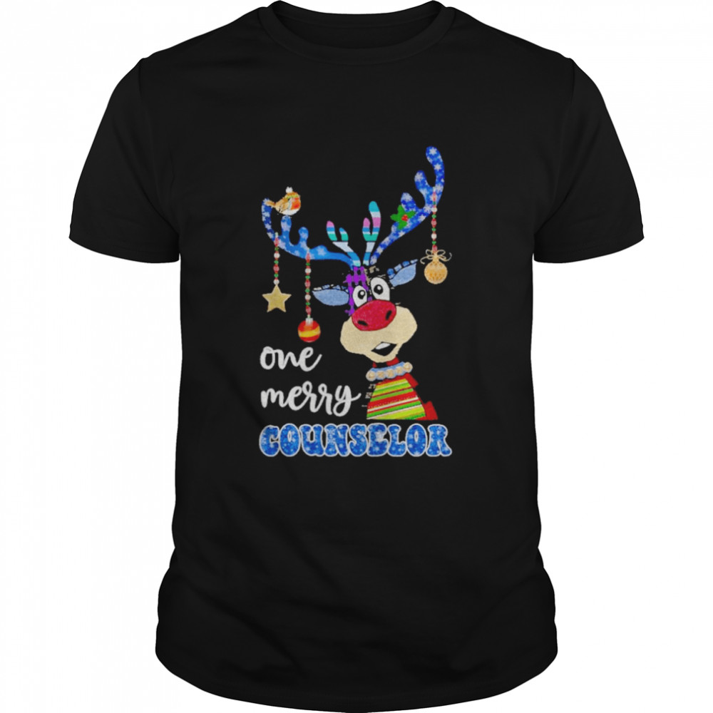 Reindeer Bauble One Merry Counselor Merry Christmas 2022 shirt