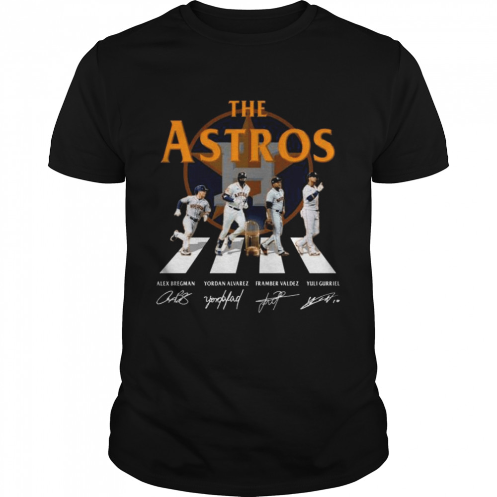 The Houston Astros Abbey Road Alex Bregman Yordan Alvarez signatures 2022 shirt