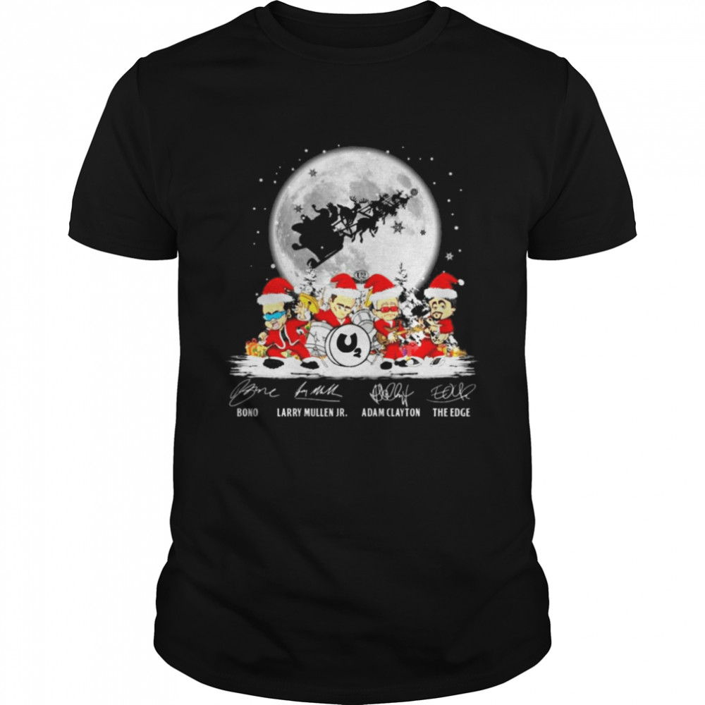 U2 Bono Larry Mullen Jr. Adam Clayton The Edge Signatures Merry Christmas 2022 shirt