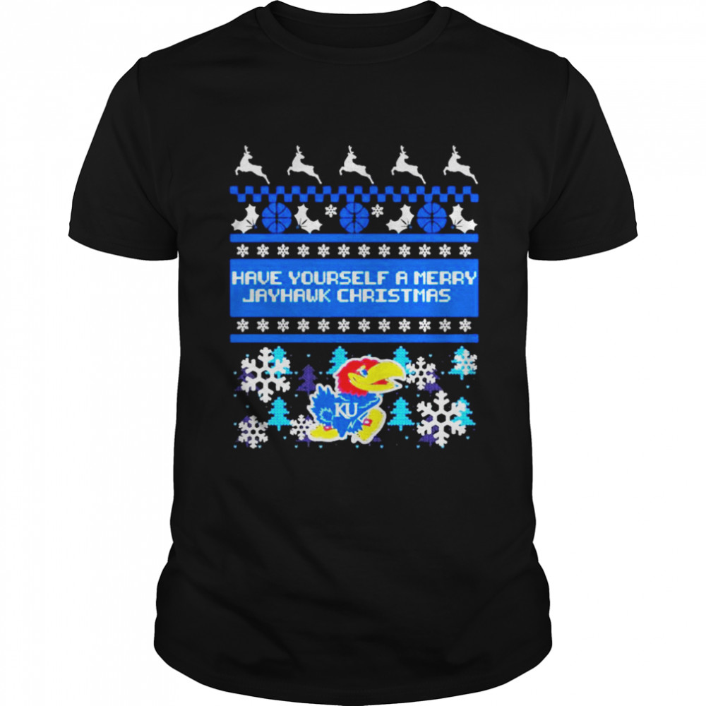Kansas Merry Jayhawk Christmas Ornament Christmas