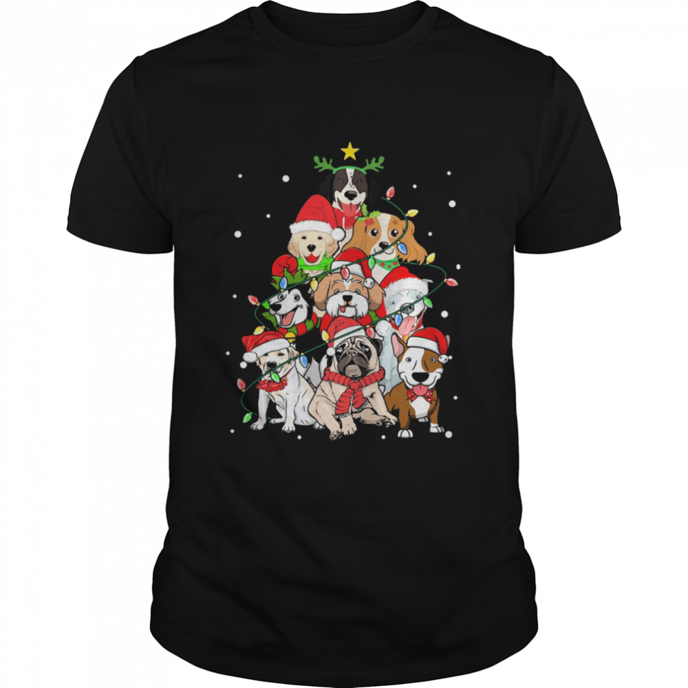 Christmas Dogs Tree Shirt