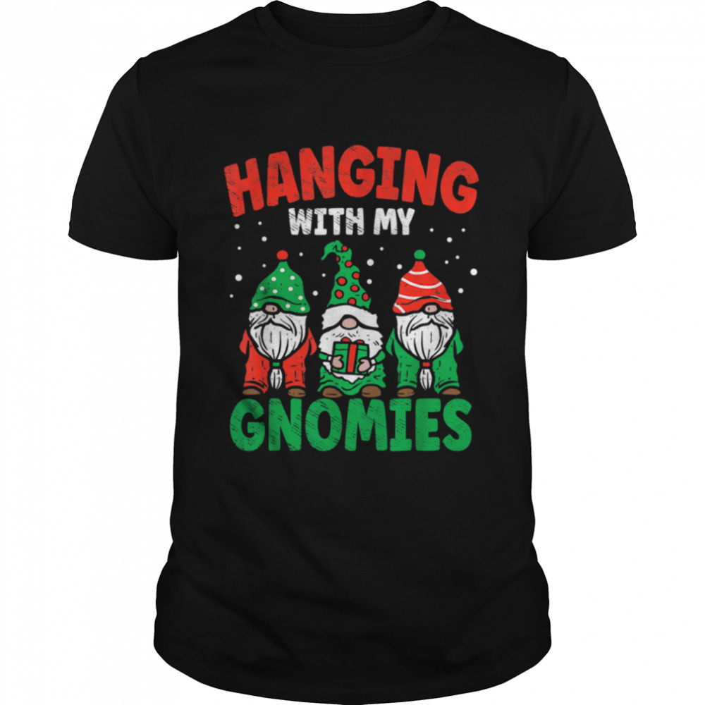 Christmas Hanging With My Gnomies Funny Xmas Family Pajamas Shirt