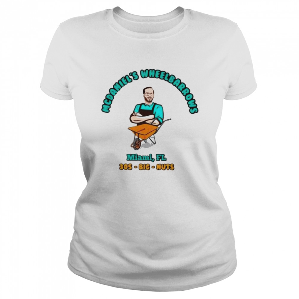 Dolphreaky Wearing Mcdaniel’s Wheelbarrows Miami shirt Classic Women's T-shirt