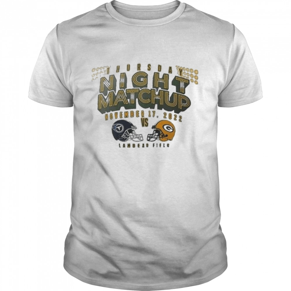 Tennessee Titans vs Green bay packer NFL 2022 gameday matchup shirt