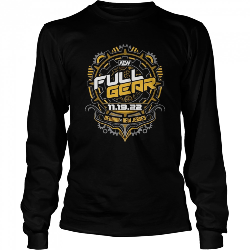 AEW Full Gear Newark New Jersey 2022 Logo  Long Sleeved T-shirt