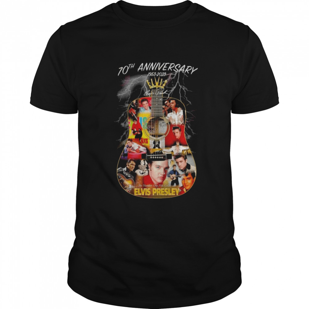 70th Anniversary 1953 – 2023 The Number One Hits Collection Elvis Presley Signature  Classic Men's T-shirt